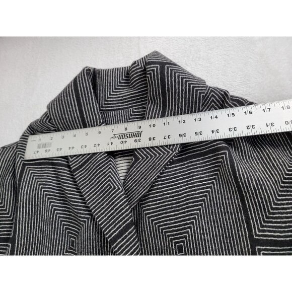 OSKA Womens Sz 1 Gray White Stripes Wool One Button Career Work Blazer Jacket - Picture 6 of 8